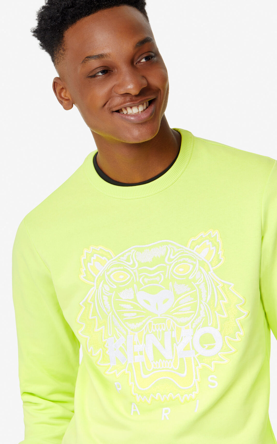 Sweat Kenzo Tiger Homme Citron | ROXC-92501